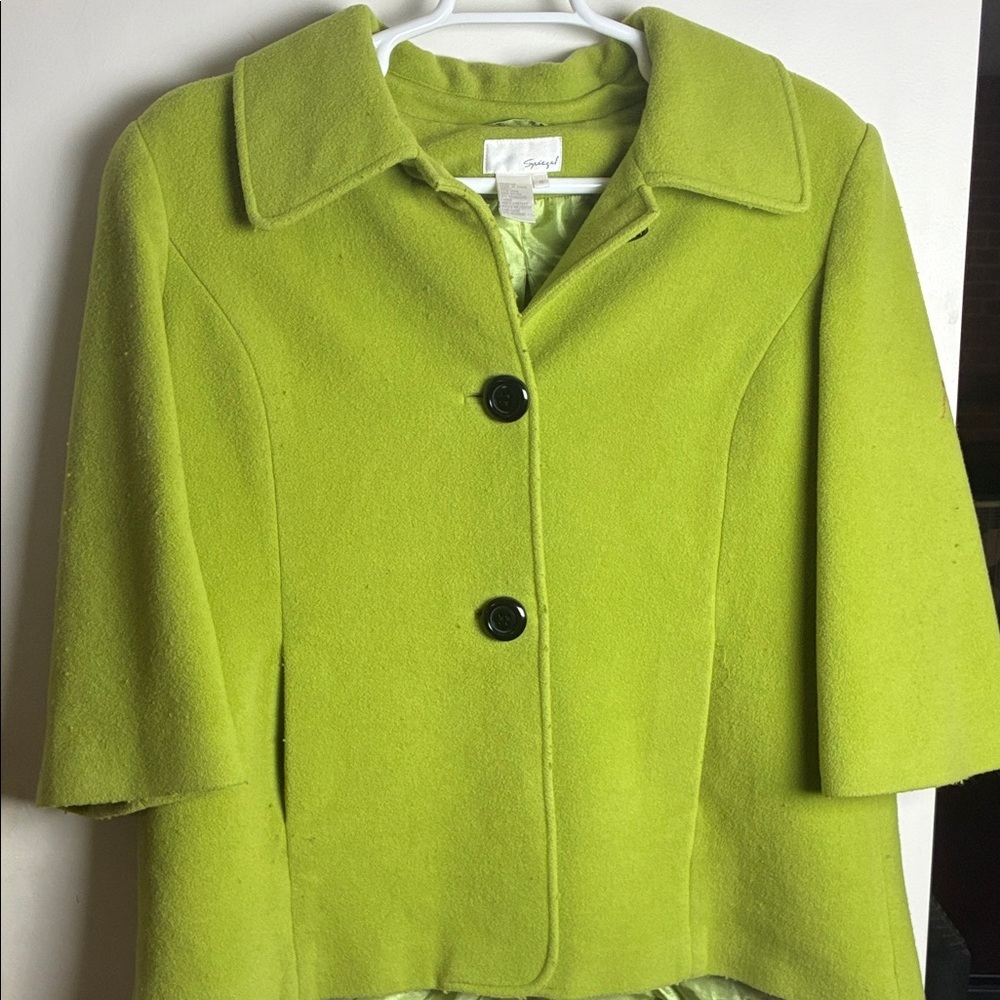 Spiegel Lime Green Pea Coat​